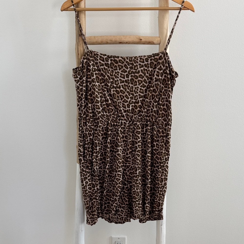 H&M Leopard Print Spaghetti Strap Short Jumpsuit Romper - Picture 4 of 4